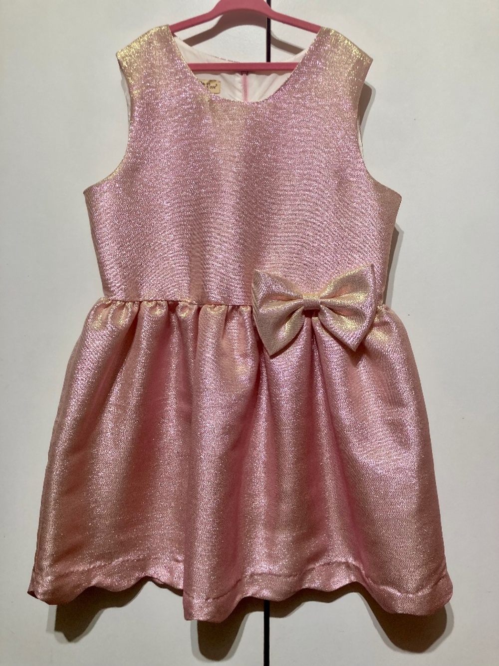 Shimmery pink girls dress
